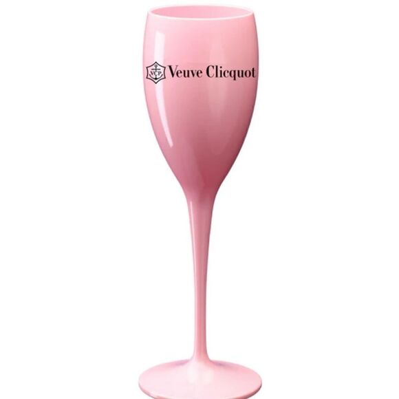Veuve Clicquot  Pink Rose Acrylic Champagne Flutes /Set of 2/ New - Picture 2 of 6